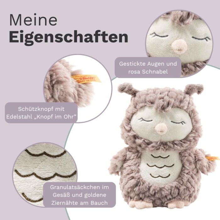 Steiff Kuscheltier Ollie Eule, Süßes Stofftier, Jungen, Mädchen & Babys ab 0 Monaten, Friends, Plüschtiereige – Bild 5